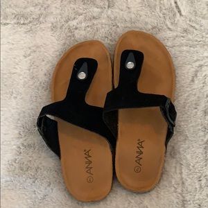‼️ 4 for $20 ‼️ Black cork bottom sandals